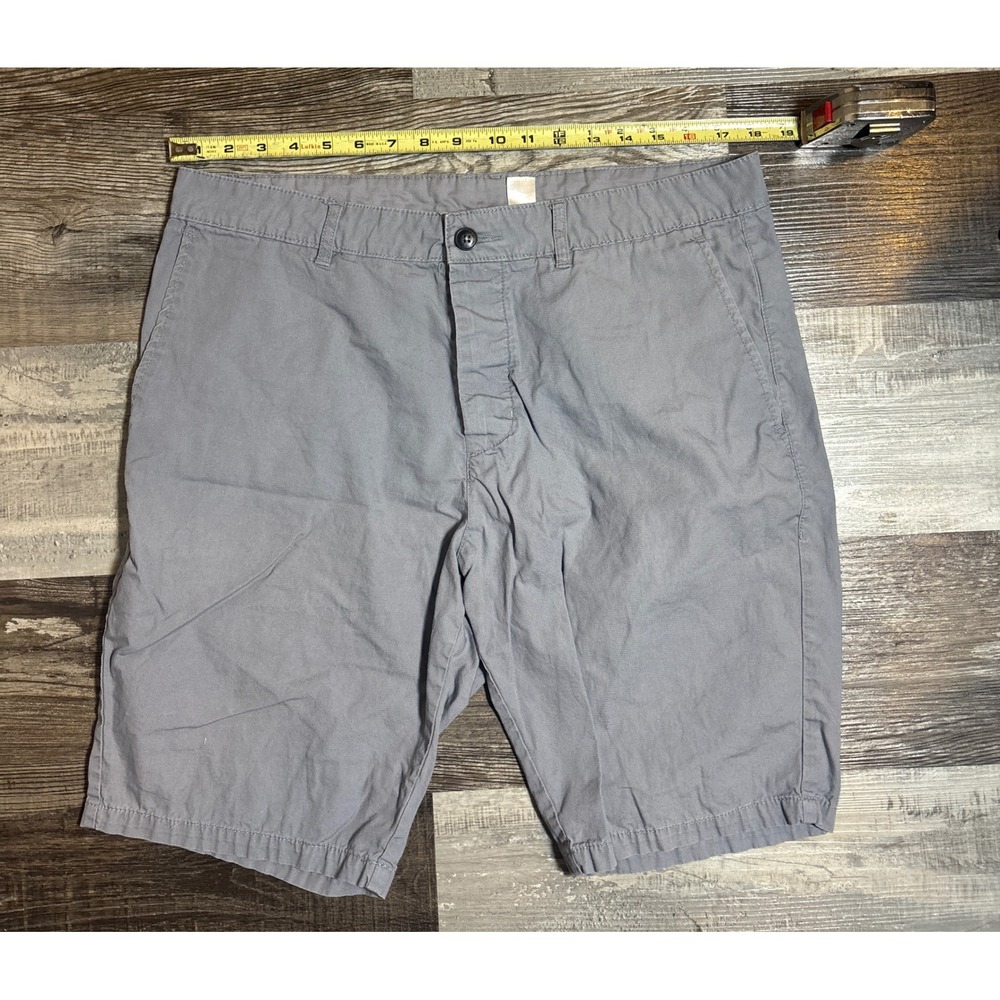 H&M Divided Chino Shorts Size 34 Gray Cotton Casual Summer Pockets